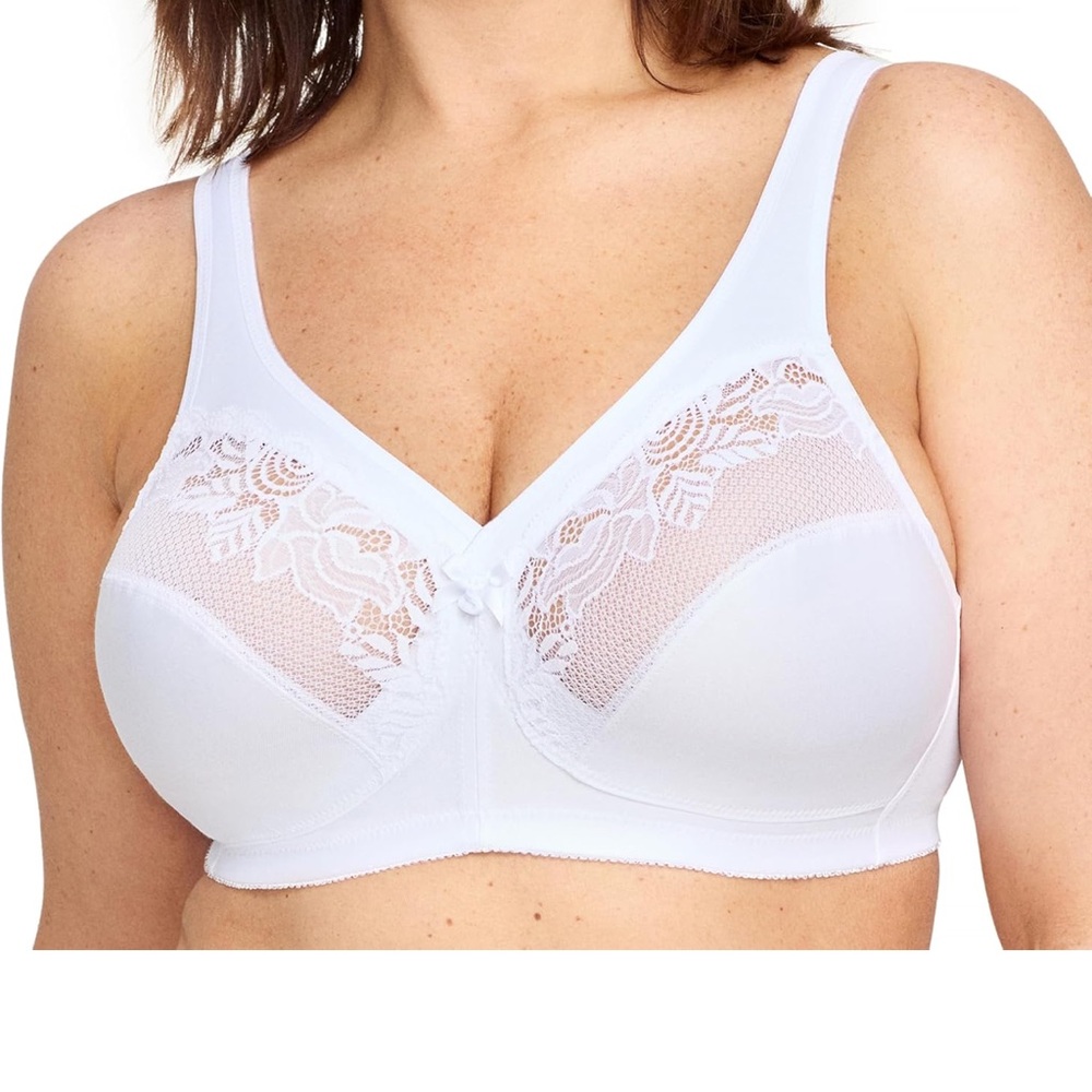 Glamorise Women's Full Figure Wirefree Minimizer Support Bra #1003 Size US 50D